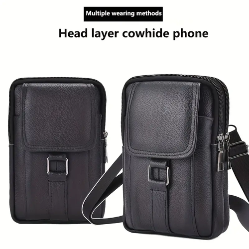 Premium Genuine Leather Waist Bag