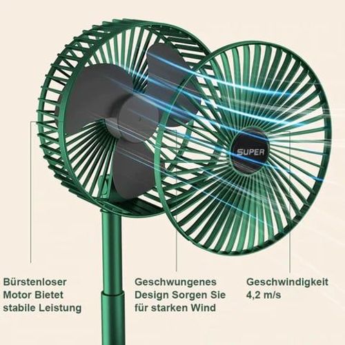 Powerful Folding Table Fan with Extendable Design