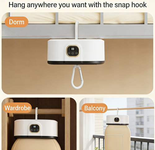 🔥 720° Hot Air Circulation Clothes Dryer - Fast Drying for 10 Garments, UV Sterilization, No Installation Needed, Foldable & Space-Saving Portable Laundry Dryer.Tackle damp, rainy days with ease!