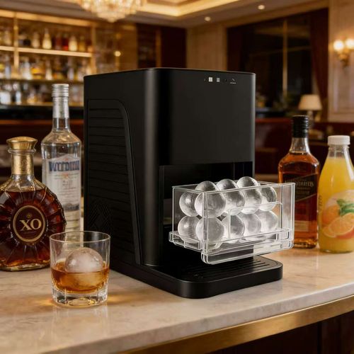 🧊 Perfect Ice. Ready in 6 Minutes. Premium bullet ice, two sizes, and smart self-cleaning — designed for effortless everyday luxury. 🧊 Fast Ice. Clean Ice. Smart Choice.