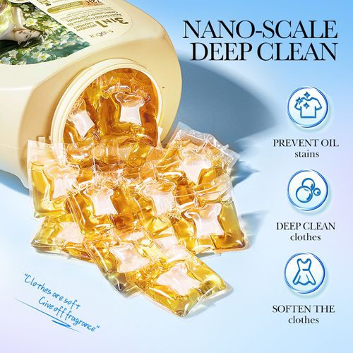 🌸Premium Scented Laundry Detergent Capsules - Freesia Blossom | Camellia Flower | Bluebell Breeze (36 Pods)🌺Long-lasting Fresh Scent | Easy & Powerful Clean