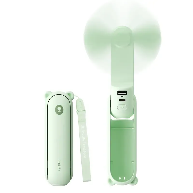 'JISULIFE' Handheld Mini Fan 3-in-1 Portable, 4500mAh&2000mAh Rechargeable Battery USB Fan with Power Bank & Flashlight, Multifunctional for Travel, Makeup, Daily Use – For Stylish African Ladies