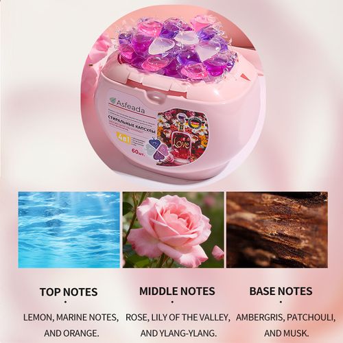 🧼 4-in-1 Laundry Pods 60pcs • Stain Removal • Long Lasting Scent