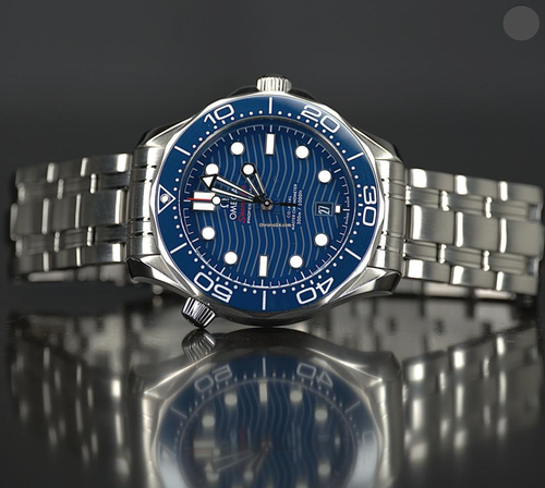 Seamaster Diver 300M, 42 mm, steel on steel, bule dial