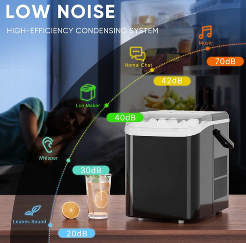 🧊 Perfect Ice. Ready in 6 Minutes. Premium bullet ice, two sizes, and smart self-cleaning — designed for effortless everyday luxury. 🧊 Fast Ice. Clean Ice. Smart Choice.