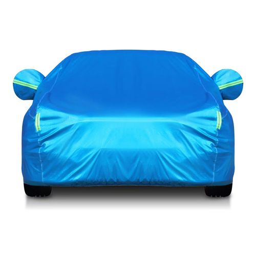 Multi-color All Weather Car Cover with Reflective Stripes, Full Car Exterior Cover, Winter Rain and Sun Protection for Sedans and SUVs