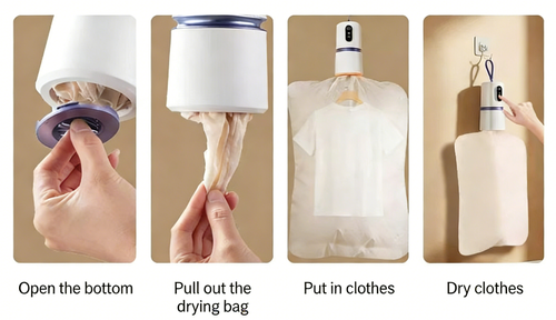 🔥 720° Hot Air Circulation Clothes Dryer - Fast Drying for 10 Garments, UV Sterilization, No Installation Needed, Foldable & Space-Saving Portable Laundry Dryer.Tackle damp, rainy days with ease!