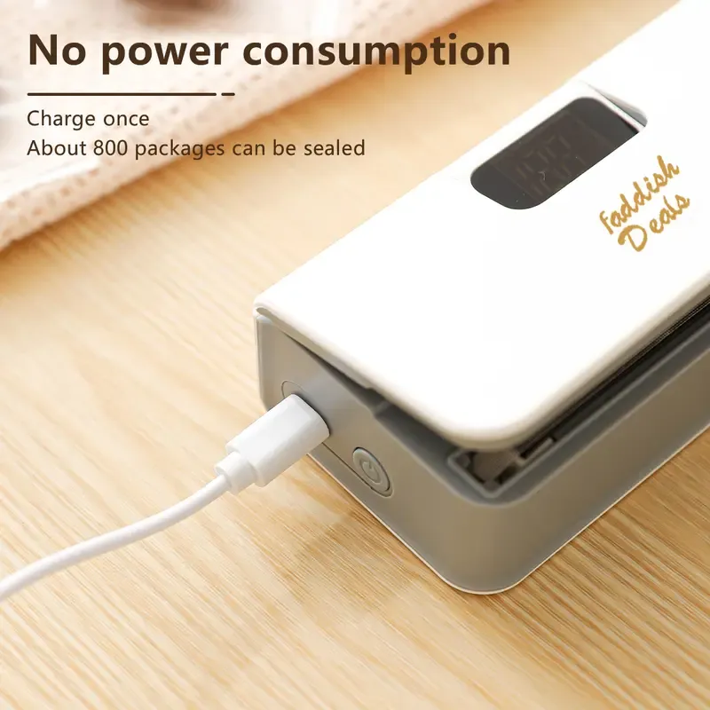 🧲 Magnetic Mini Bag Sealer - Tight Seal, Space-Saving, Black & White Options