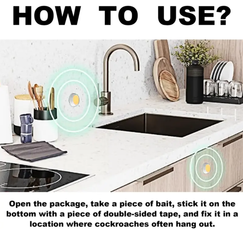 Cockroach Gel Quick Catch Roach Ace Bait Station (2 boxes, totaling 16 pieces)💣💣💣.    Pet Friendly🐶 , No Mess, Powerful Formula for Kitchen and Casa Pest Defense, Whole Nest End Cleaner.
