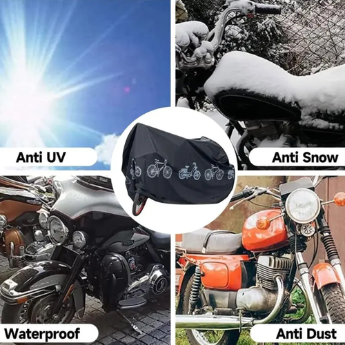 Bicycle & Motorcycle Dual Layer Protective Cover, All-Weather Outdoor Protector (Prevents the Sun) – Waterproof, Dust-Resistant Cover, Doubles as Motorcycle Cover