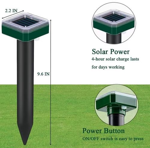 Solar Snake Repeller (German Tech) | Repel Snakes & Rats 35ft! ☀️🐍🚫(For the month of January only, a pack of four is available at a 39% discount.)