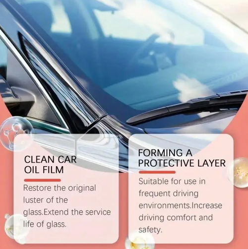 🚗Car Glass Oil Film Remover, Multifunctional Car Cleaning Brush, Car Windshield & Side Window Cleaning Tool, Car Wash Accessories, Car Windshield Cleaner