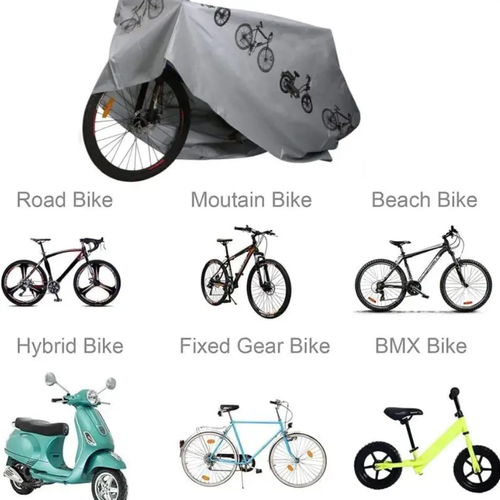 Bicycle & Motorcycle Dual Layer Protective Cover, All-Weather Outdoor Protector (Prevents the Sun) – Waterproof, Dust-Resistant Cover, Doubles as Motorcycle Cover