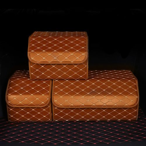 📦 Leather Foldable Car Trunk Organizer, Multiple Colors & Sizes, Instantly Tidy, Premium Quality!