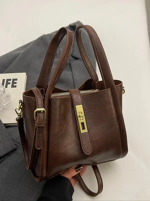Fashionable Retro Women's Shoulder Bag | Spacious Daily Bag for Work, Church & Weekend Outings