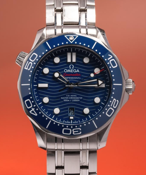 Seamaster Diver 300M, 42 mm, steel on steel, bule dial