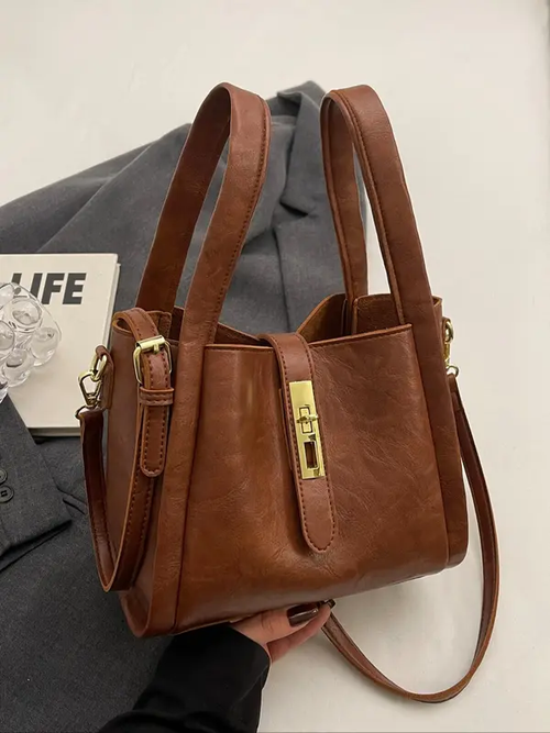Fashionable Retro Women's Shoulder Bag | Spacious Daily Bag for Work, Church & Weekend Outings