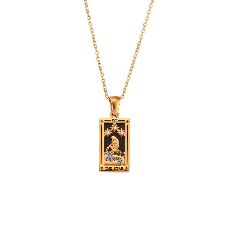 pendant twisted chain Sun+Stars+Moon