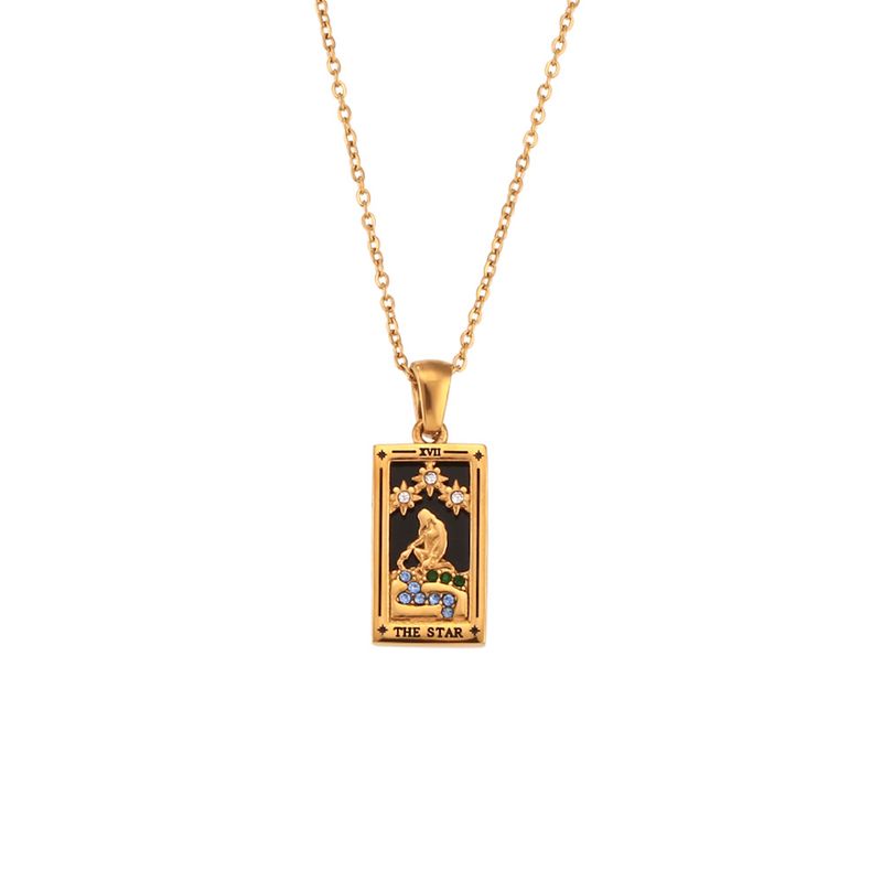 pendant twisted chain Sun+Stars+Moon