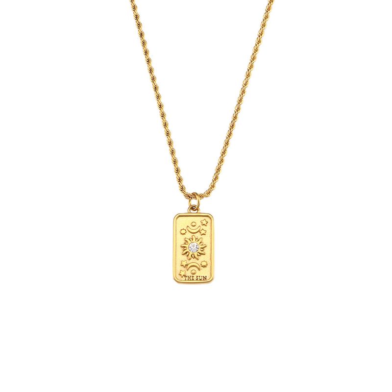 Necklace pendant Tarot card Strength+Lover+Sun+Stars+Moon
