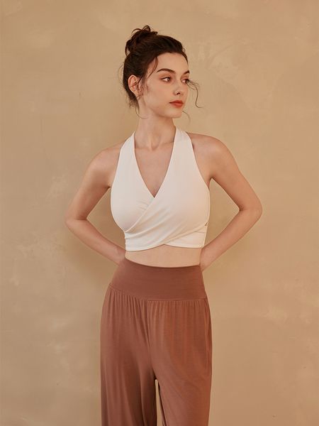 Yoga vest with chest pads