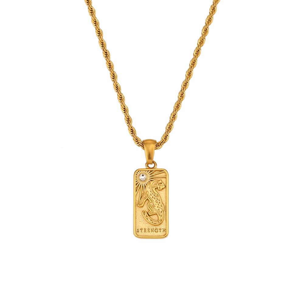 Necklace pendant Tarot card Strength+Lover+Sun+Stars+Moon