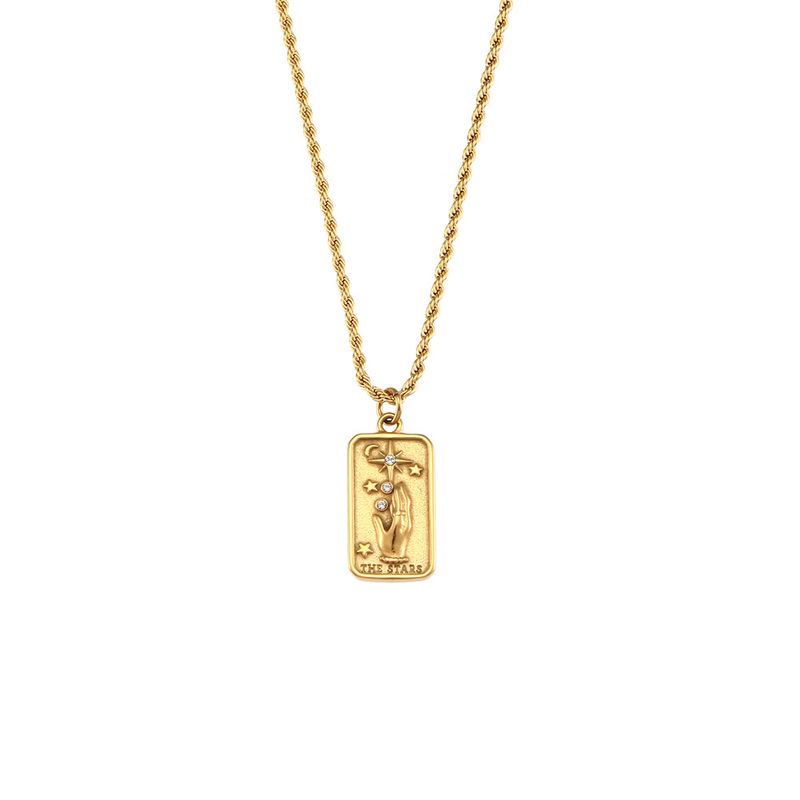Necklace pendant Tarot card Strength+Lover+Sun+Stars+Moon