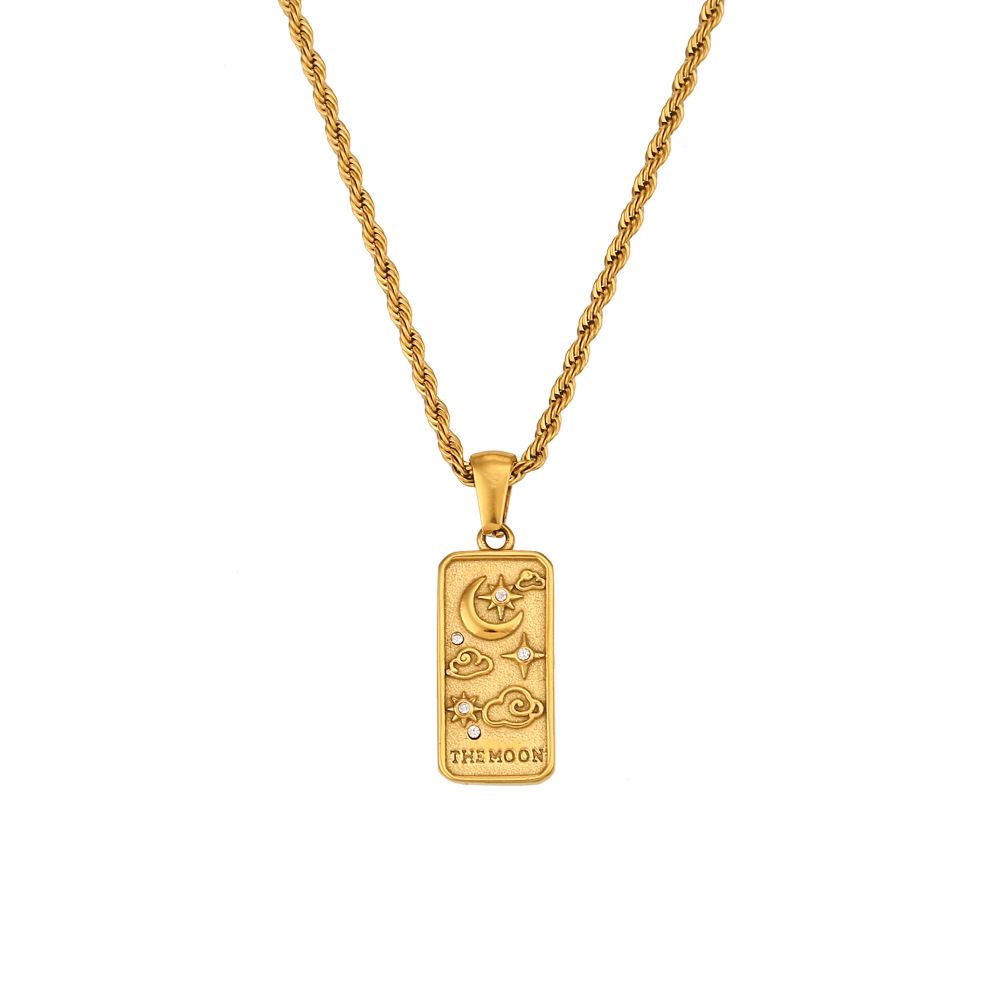 Necklace pendant Tarot card Strength+Lover+Sun+Stars+Moon