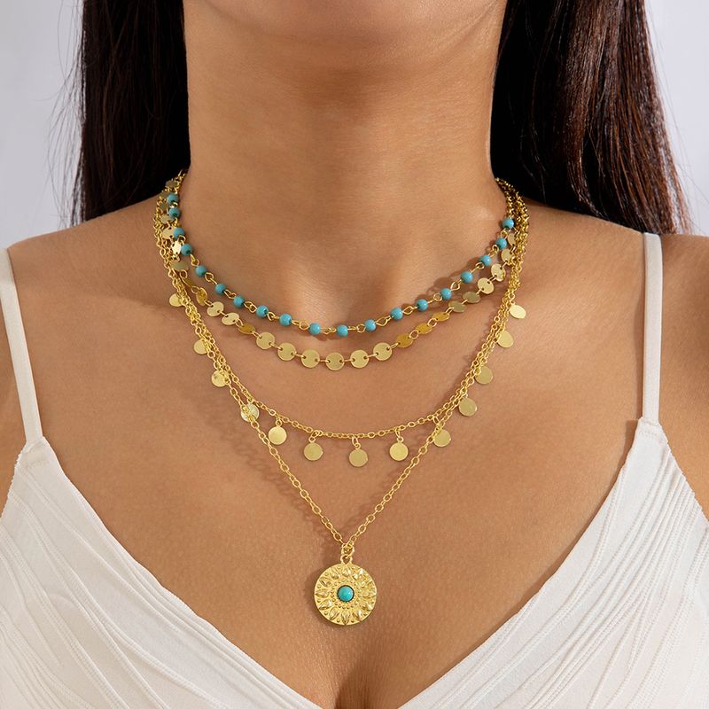 Tassel Necklace with Alloy Rhinestones, Exaggerated Tassel Pendant