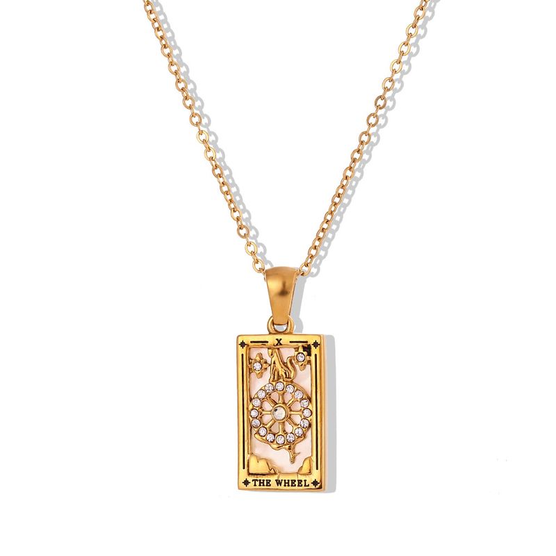 pendant Wheel + diagonal white shell