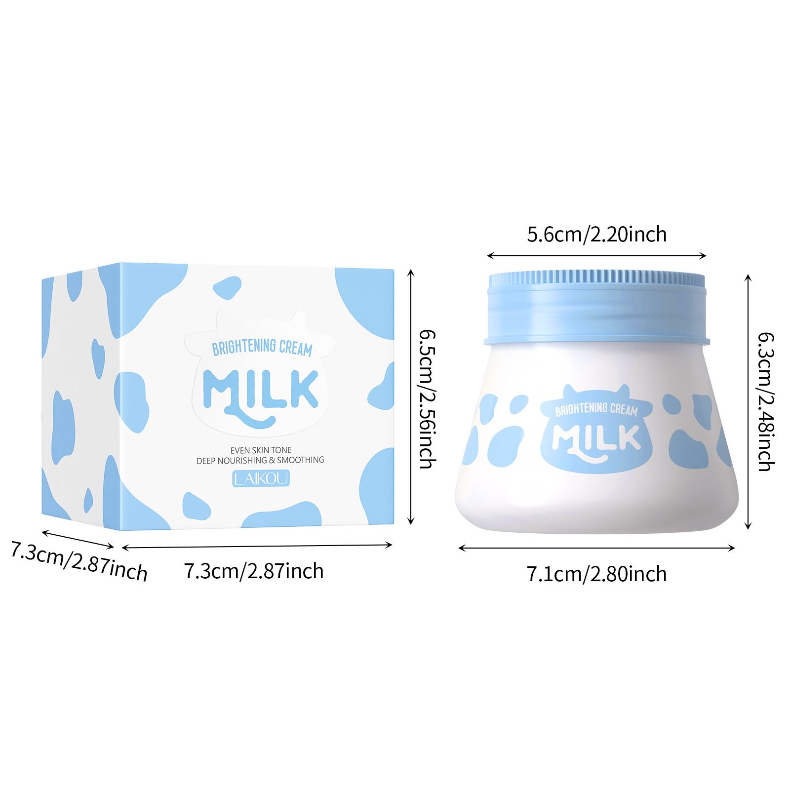 Milk Bare Face Brightening Cream 55g Lazy Cream Nude Makeup Skincare Product