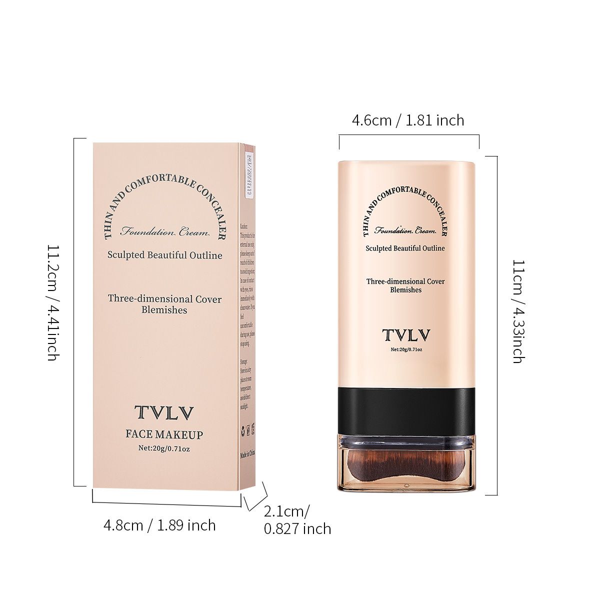 Eraser Foundation Stick 20g with Brush Double End Concealer
