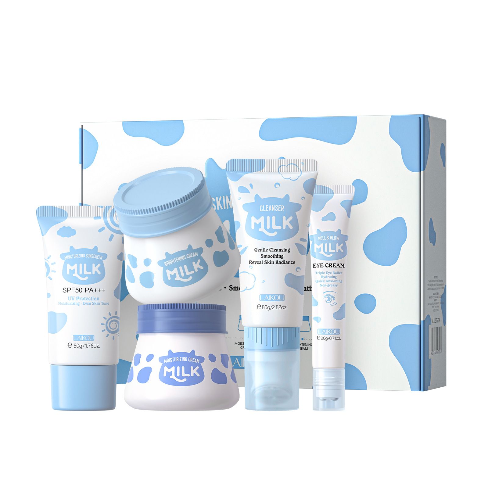 Skincare Set LAIKOU Milk Skincare Set 5-Piece Hydrating and Moisturizing