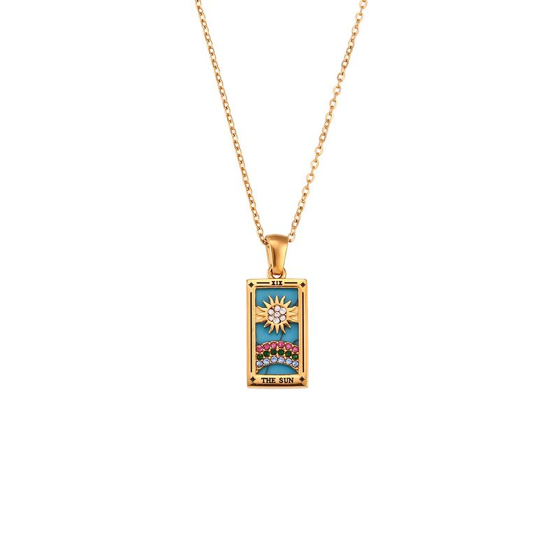 pendant twisted chain Sun+Stars+Moon