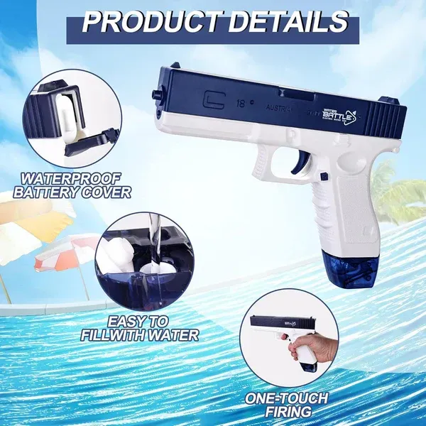 Pistolet à eau rechargeable automatique Glock