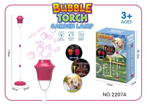 Machine à bulles musicales avec éclairage public