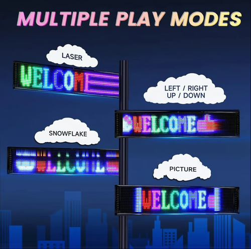 🌈Écran LED Bluetooth flexible ultra-mince