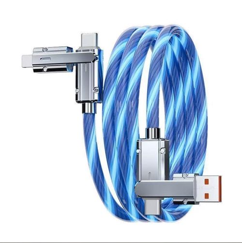 🎁Câble de données quatre en un 100 W avec lumières colorées