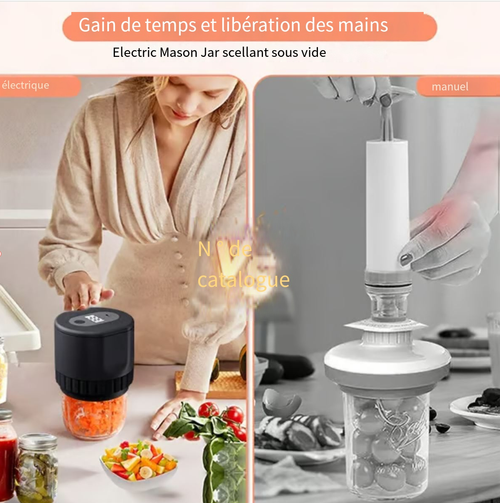 Machine à emballer sous vide électrique pour bocaux Mason