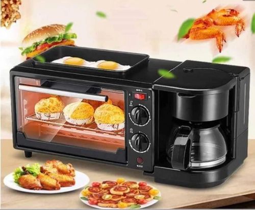 Machine à petit-déjeuner 3 en 1 appareils électroménagers four de cuisson gril à café machine à pain