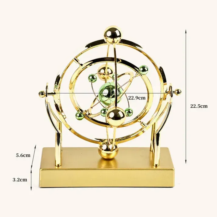 Pendule à mouvement perpétuel en orbite céleste - Décoration rotative créative pour la maison