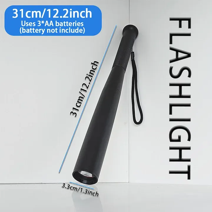 Lampe de poche haute dureté, lampe de batte de baseball, lampe de poche multifonction, camping intérieur et extérieur, pêche, sports de plein air