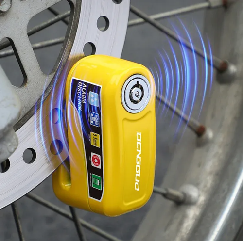Antivol de moto avec alarme et antivol à disque