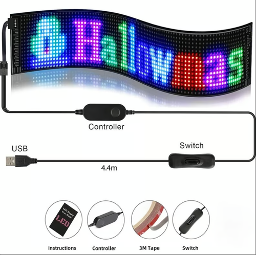 🌈Écran LED Bluetooth flexible ultra-mince