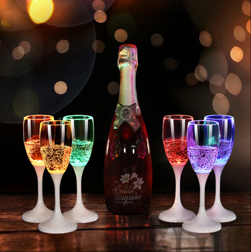 ✨Verre à champagne lumineux🥂(6 coupes)