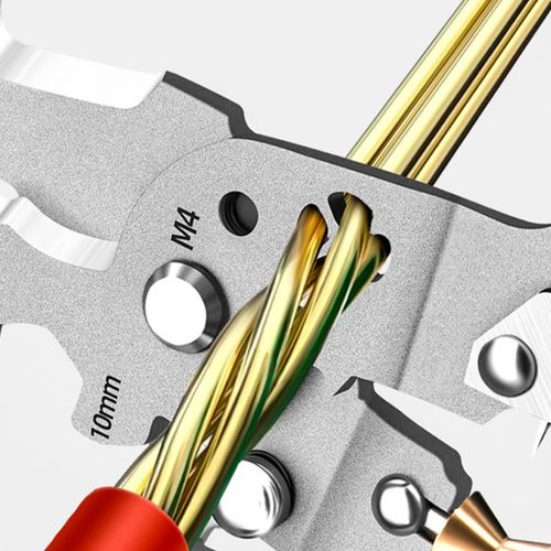 Ciseaux à dénuder multifonctions pliables avec test électrique