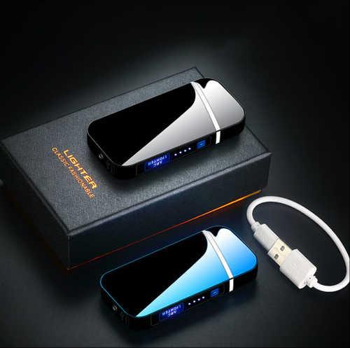 Briquet électrique avec effet arc plasma et éclairage tactile