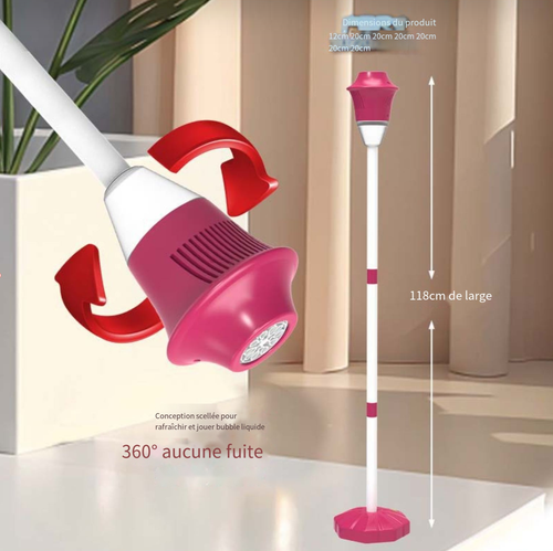 Machine à bulles musicales avec éclairage public