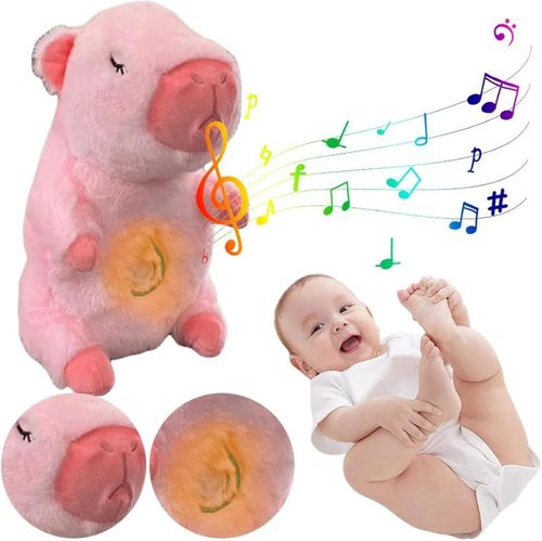 Peluche Capybara, jouet interactif avec effet respiration pendant le sommeil