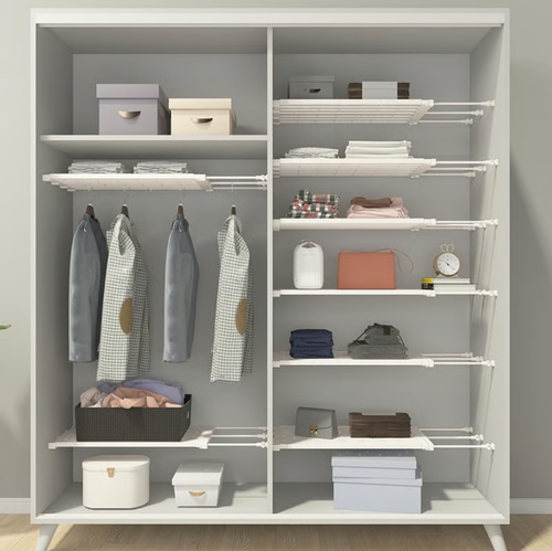 Étagère de rangement extensible pour garde-robe